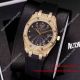 2017 Clone Audemars Piguet Lady Royal Oak Diamond Gold Black Rubber 32mm (2)_th.jpg